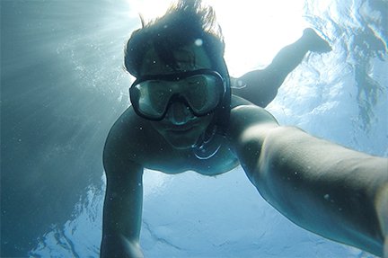 A diver underwater
